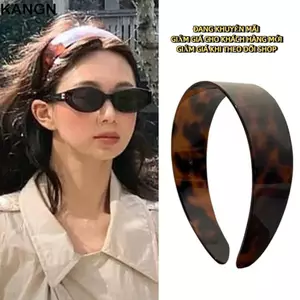 Băng Đô Quấn Tóc KANGN, Băng Đô Da Báo Chống Trơn Trượt, Phụ Kiện Tóc Pháp Mũ Acetate Tóc Vòng Nữ