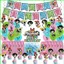 YB2 Powerpuff Girls Theme trẻ em trang trí tiệc sinh nhật biểu ngữ bánh topper bóng bộ đồ dùng