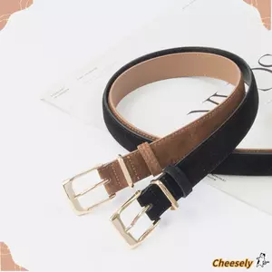 Thắt lưng da lộn CHEESELY, Thiết kế sang trọng Thắt lưng khóa ghim thông thường, Dây đeo thắt lưng doanh nhân đa năng hợp thời trang
