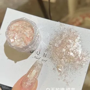 Ooolala Ngôi Sao Người Móng Tay Opal Màu Hồng Công Chúa Phong Cách Móng Tay Handmade Chất Liệu Trang Sức