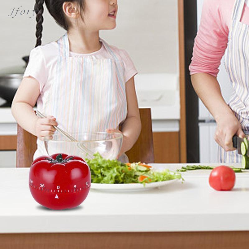 Nhà bếp cà chua dễ thương Jfory, đồng hồ đo giờ, báo thức, nhắc nhở thời gian để làm bánh tập thể dục