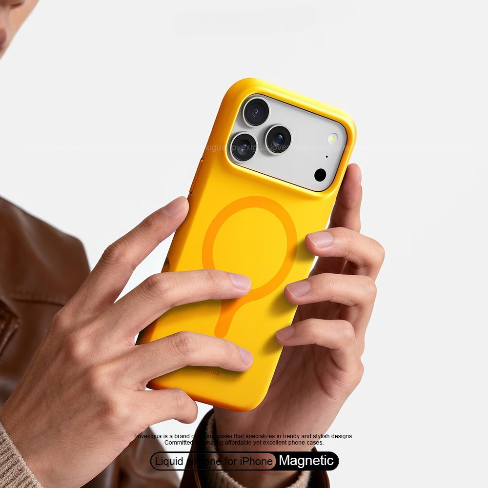 Ngày hè Bảng màu Dopamine Chất lỏng Silicon từ tính Vỏ điện thoại cho iPhone 17 16 Pro Max Vỏ bảo vệ chống sốc