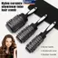 MAKY Tròn Uốn Con Lăn Tạo Kiểu Tóc Nylon Bàn Chải Nhiệt Ống Nhôm Thùng Bàn Chải Tóc Cho Người Phụ Nữ Tóc Thổi Và Sấy VN