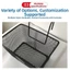 Giỏ treo sau CATMALLER88, Giỏ trước xe đạp lưới kim loại màu đen, Giỏ xe đạp leo núi gấp 25 * 17 * 15cm
