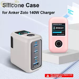 EDIWANY Silicone, Màu Trơn Bảo Vệ Mềm, Di Động Chống Bụi Chống Sốc Mang Theo Cho Anker Zolo 140W Sạc Du Lịch