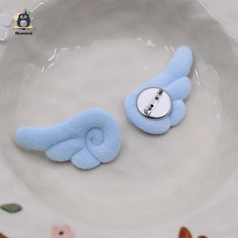 [Bluemood] 1 Đôi Cánh Thiên Thần Nhỏ Thổ Cẩm Phong Cách Nhật Bản Ngọt Ngào Trang Trí Quần Áo Y2K Sang Trọng Túi Mũ Phụ Kiện Mới