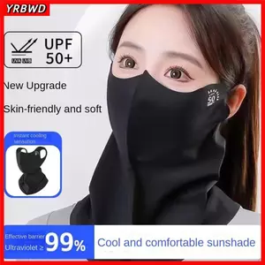 YRBWD Chống Nắng, Khăn Cổ Chống Tia UV Thoáng Khí, Thời Trang Chống Bụi Băng Lụa Bảo Vệ Cổ Che Nắng Mặt Đi Xe Đạp