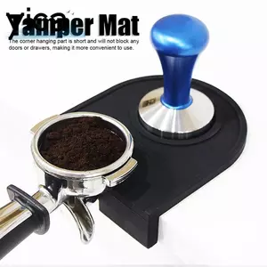 Thảm Tamper Cà Phê YICA, Đế Chống Sốc Làm Dày Thiết Kế Espresso Tamping Thảm, Đế Chống Trơn Trượt Bền Cạnh Góc Chất Liệu Silicon Barista Tool Mat Home