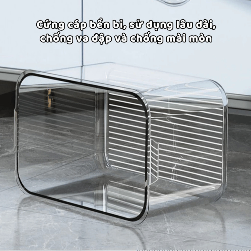 Bể Cá Nhựa Thủy Sinh Trong Suốt HOMIE, Bể Cá Sinh Thái HD Quan Sát 360 Decor Phòng Khách, Văn Phòng