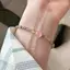PNPIA- Vòng tay đính cườm thủ công Tourmaline tinh tế thời trang dành cho nữ Cô gái Vòng tay dây đàn hồi tinh tế Vòng đeo tay đính cườm sáng tạo Quà tặng