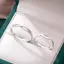AqToCna Thời Trang Cặp Đôi Nhẫn Bộ Màu Bạc Đơn Giản Mở Nhẫn Có Thể Điều Chỉnh Ánh Sáng Sang Trọng Trang Sức Dành Cho Nữ Quà Tặng Kỷ Niệm AqToCna