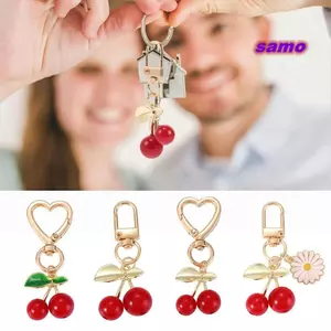 SAMO Túi Hình Trái Tim Quyến Rũ, Móc Khóa Tôm Hùm Trang Trí Anh Đào Móc Khóa, Móc Khóa Bền Dễ Thương Phụ Kiện Chìa Khóa Ô Tô