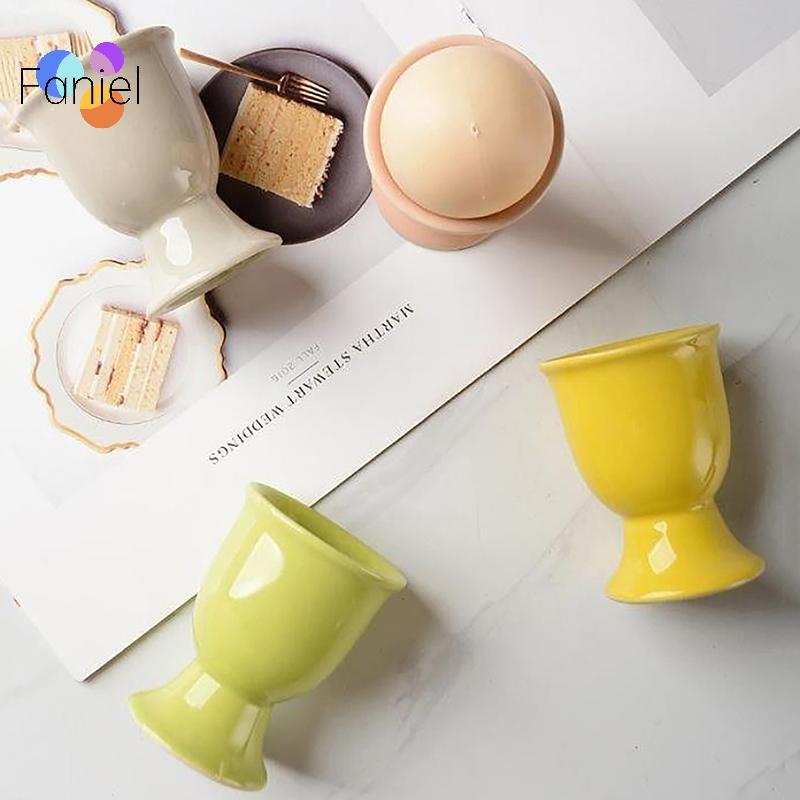< shicong222 > Cốc đựng trứng bằng gốm Màu kẹo Cốc phục vụ sáng tạo cho nhà bếp Cốc đựng trứng ăn sáng Tiệc cung cấp trứng mới