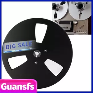Guansfs Trống Cuộn Băng Hợp Kim Nhôm 7 Inch 3 Lỗ Mở Cho Đầu Ghi Âm Thanh Đa Năng Phụ Kiện Đen