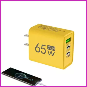 Bộ sạc di động 65W Bộ sạc điện thoại di động QC3.0 chống rơi Điện thoại di động Máy tính USB Khối sạc nhanh cho lyuvn