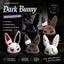 Búp bê sang trọng GILL Dark Bunny, Móc khóa sang trọng thiết kế dễ thương Thỏ sang trọng, Phong cách Gothic thêu dễ thương Thân thiện với da Túi thỏ quyến rũ Quà tặng bạn bè