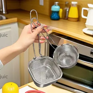Muỗng lọc lưới JUIC, Dụng cụ nấu ăn Giỏ sôi lưới mịn, Tay cầm dài bền bỉ bằng thép không gỉ Bộ đồ ăn nhà bếp có thể tái sử dụng