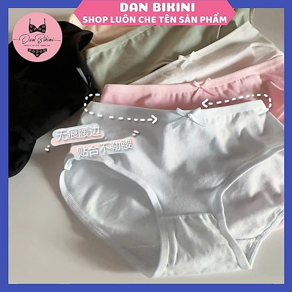 Quần Lót Nữ Cotton 100% kháng khuẩn thoáng mát đính nơ xinh siêu tôn dáng mẫu 978