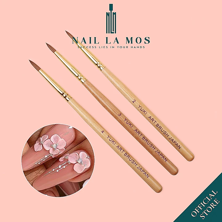 Cọ đắp hoa bột Yuki chính hãng hàng chuẩn - Cọ nặn hoa bột lông tơ cao cấp mềm mại, dễ bám bột