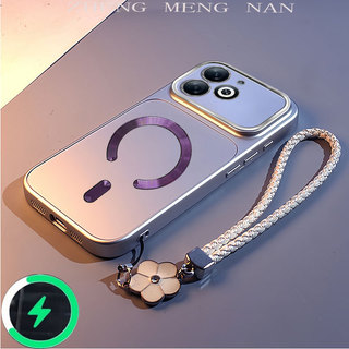 Thích hợp cho Infinix SMART 8 infinix HOT 40i Infinix Spark go 2024 Cuộn dây từ tính loại C mới + Vỏ điện thoại TPU dây dày 0068