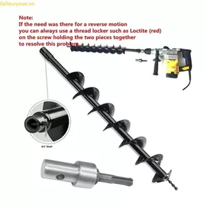 Fol Round Shank 2 Khe Khoan Bit Adapter Cho Máy Khoan Điện Chuyển Đổi Cho Đất Auger Đầu Nối Thiết Thực Đầu Đến