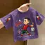 Bóng đá World Cup Bé trai (90-150) Đẹp trai Thoáng mát mẻ Đẹp trai Sequined Tie-Dye Áo thun