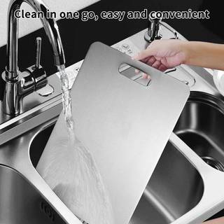 Thớt inox 304 và lúa mạch kháng khuẩn 2 mặt cao cấp Thớt chống nấm mốc khử mùi an toàn cho sức khỏe có tay cầm