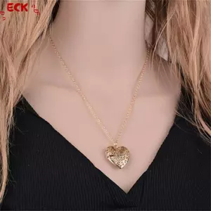 ECK Rỗng Hình Trái Tim Mặt Dây Chuyền Nelace Có Thể Mở Loet Nelaces Nữ Trang Sức Quà Tặng HOT