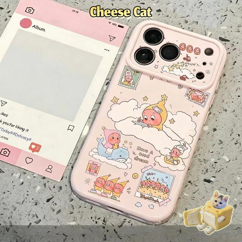 Twinkle Ốp điện thoại có đế kim loại xoay hình đám mây hồng cho iPhone 17 Pro 13 12 11 14 15 Plus 16 Pro Max 17 Air