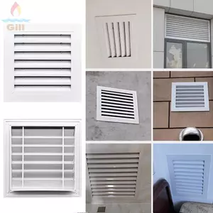 GIL Gable Vent, Lưới tản nhiệt thông hơi vuông màu trắng, Lưới tản nhiệt thông gió hợp kim nhôm