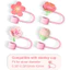 Phong Cách Mới Sakura Ống Hút 10 Mm Thủy Tinh Mũ Rơm Đào Dòng Stanley Ống Hút Chống Bụi Cắm GJKL