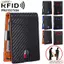 Ví mỏng nam CPINCP, Ví da chặn RFID chống quét, Thời trang có kẹp tiền Túi phía trước mỏng Ví nhỏ mỏng dành cho nam giới