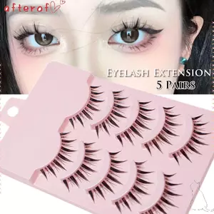 AFTEROF 5 Đôi Little Devil Lash Nối Dài Dày Dài Có Thể Tái Sử Dụng Tóc Giả Chồn
