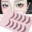 AFTEROF 5 Đôi Little Devil Lash Nối Dài Dày Dài Có Thể Tái Sử Dụng Tóc Giả Chồn