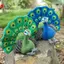 Mô phỏng đẹp Peaco Đồ chơi sang trọng Màu xanh lá cây Peaco Spread Tail Thú nhồi bông mềm Gối Quà tặng sinh nhật cho trẻ em VN
