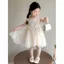 Đầm công chúa gạc ren không tay mùa hè thời trang