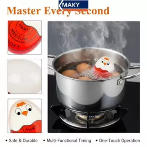 MAKY Trứng Luộc Hẹn Giờ Dụng Cụ Nấu Ăn Nhà Bếp Đổi Màu Sắc Chỉ Báo Hoàn Thành Cho Mềm Vừa Cứng Trứng luộc VN