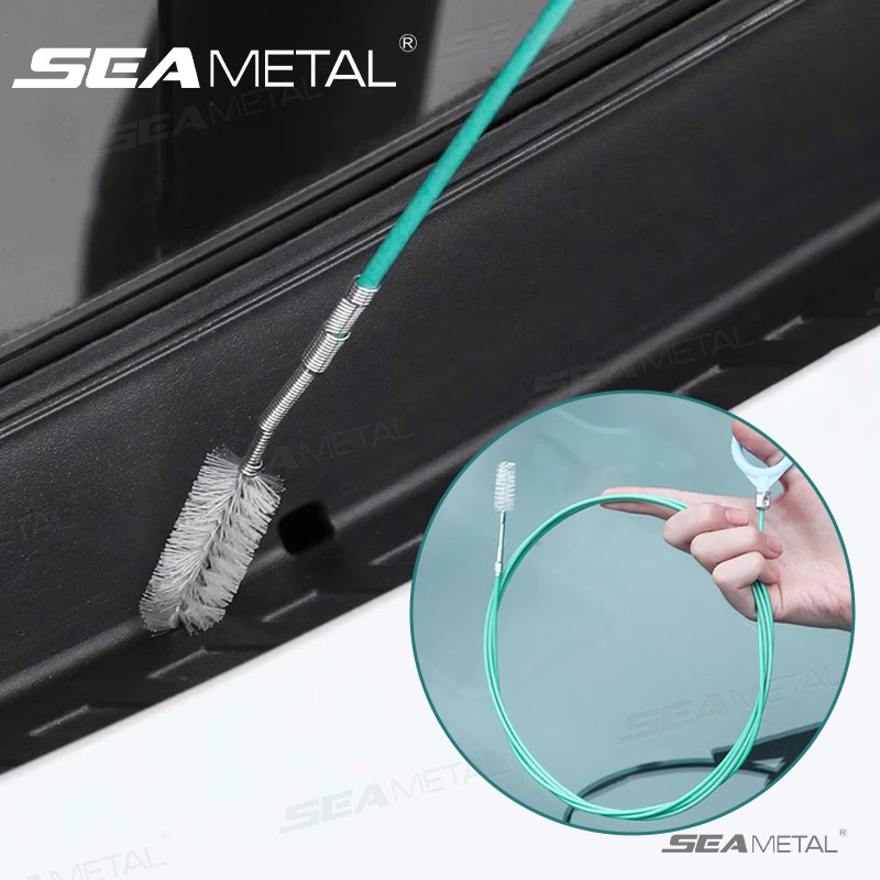 SEAMETAL 3m / 5m Bàn chải làm sạch nạo vét thoát nước ô tô Cửa sổ trời tự động Lỗ thoát nước Bàn chải tắc nghẽn Ống dài Dụng cụ làm sạch Ống thoát nước