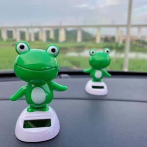 Chạy Bằng Năng Lượng Mặt Trời Bobble Đầu Ếch Ngộ nghĩnh Năng Lượng Mặt Trời Nhảy Múa Đầu Ếch Lắc Đồ Chơi Cho Trẻ Em Quà Tặng Trang Trí Ô Tô