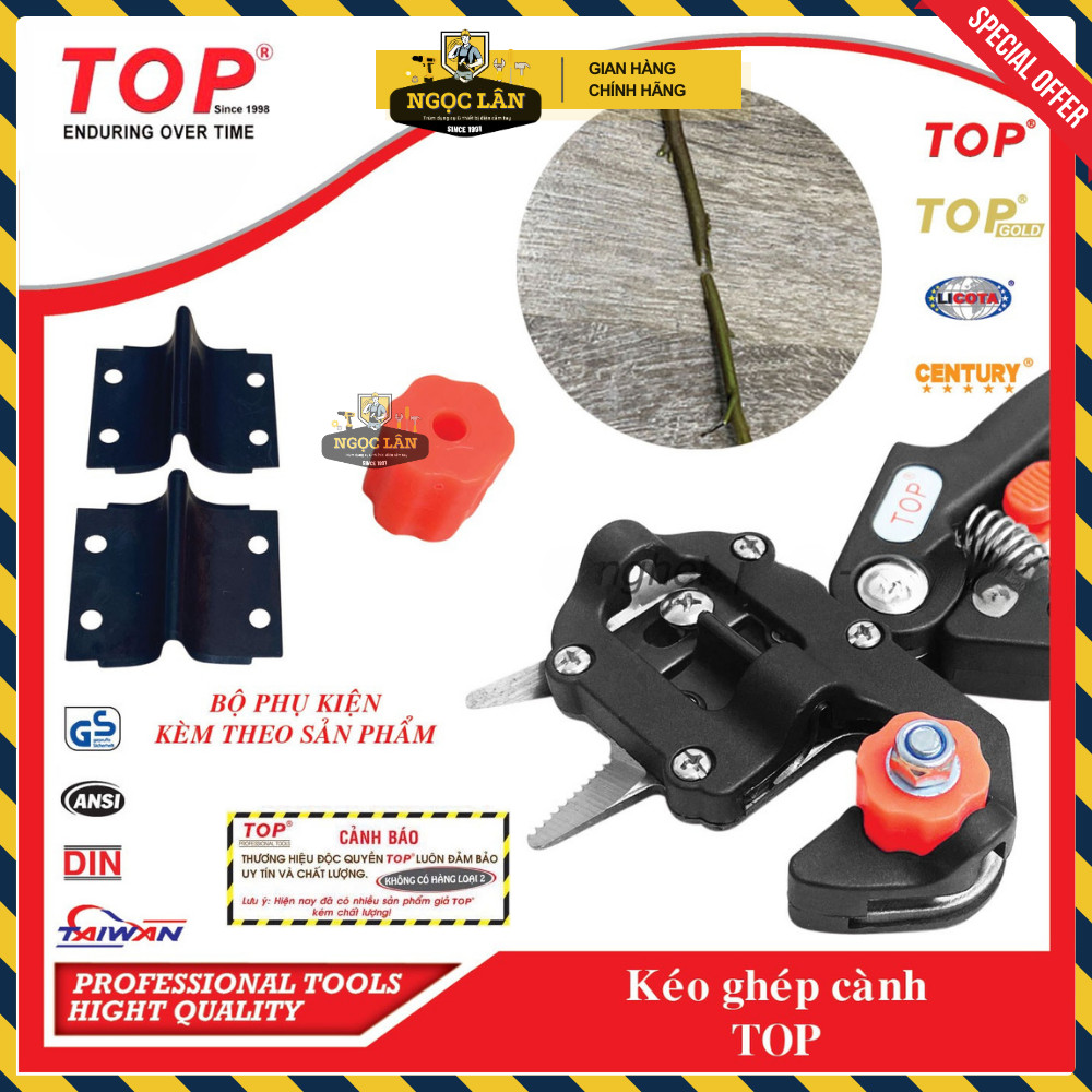 [Chính hãng TOP] Kéo ghép cành TOP, chiết cành, tỉa cành chuyên dụng đa năng kèm 2 lưỡi cao cấp