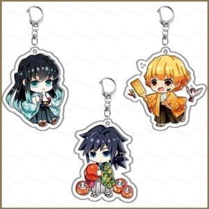 HK1 Demon Slayer Acrylic Móc Khóa Kamado Tanjirou Mặt Dây Chuyền Kamado Nezuko Phụ Kiện Anime Ngoại Vi KH1