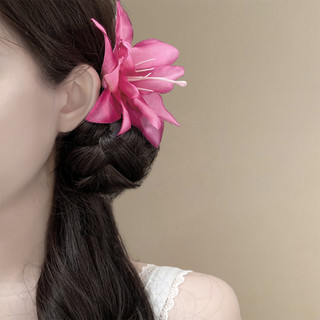 Kẹp Tóc Mô Phỏng Hoa Phong Cách Kỳ Nghỉ Thanh Lịch - Phụ Kiện Tóc Thời Trang Đơn Giản