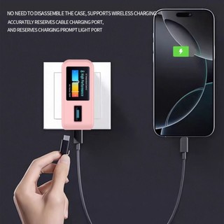 SOULSPACE Bảo vệ, Silicone chống sốc màu trơn, Vỏ bảo vệ chống bụi di động mềm chất lượng cao cho bộ sạc CUKTECH 10 Ultra GaN 120W Du lịch