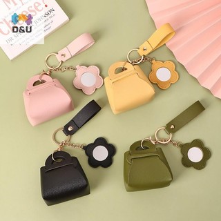 Pufangstar Sáng Tạo Da Nữ Móc Khóa Túi Ly Hợp Có Gương Tai Nghe Túi Chìa Khóa Dễ Thương Mặt Dây Chuyền Tiền Xu Ví Mặt Dây Chuyền Quà Tặng VN