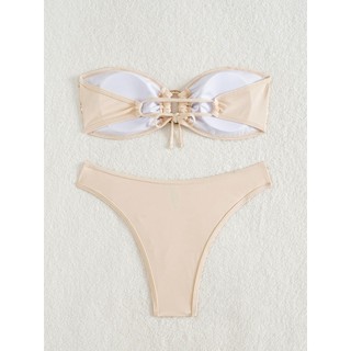 Đồ bơi bikini hai mảnh màu trơn nàng tiên cá bandeau