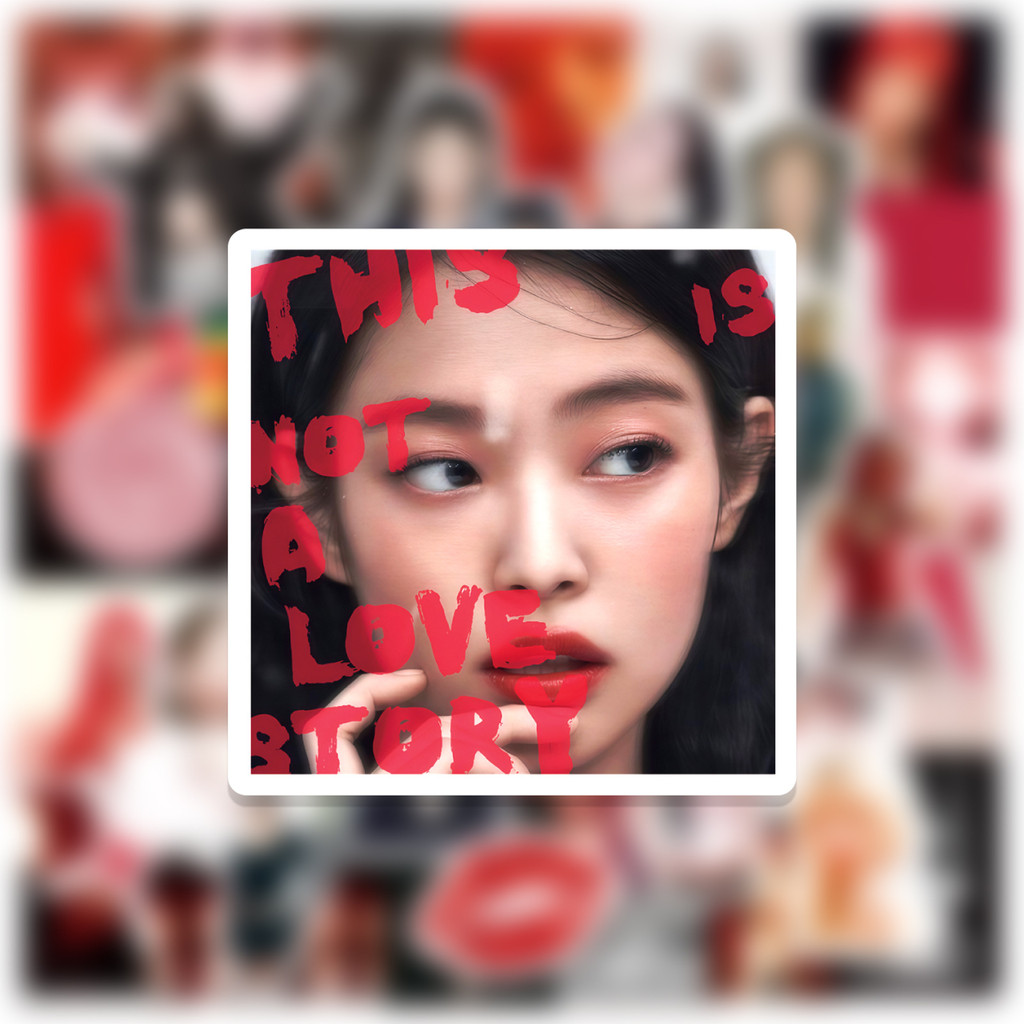 Bộ 50 Jennie Ruby Album Nhãn Dán Đơn Blackpink Xung Quanh Cốc Nước Chống Thấm Nước Trang Trí