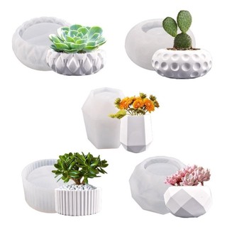 Flgo Creative-Hoa Khuôn Silicon Hình Học Cây mọng Nước Khuôn Epoxy