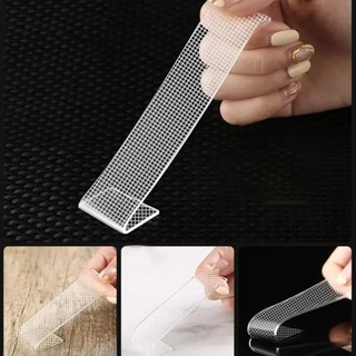 Keo dán hai mặt siêu cứng ROOMYCO, Băng dính lưới có thể tháo rời 1 / 2mm, Dải băng không dấu vết được nâng cấp chống thấm nước