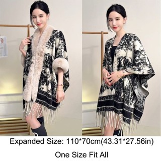 Khăn choàng cổ lông giả dày cao cấp, ấm áp mùa đông, thời trang nữ