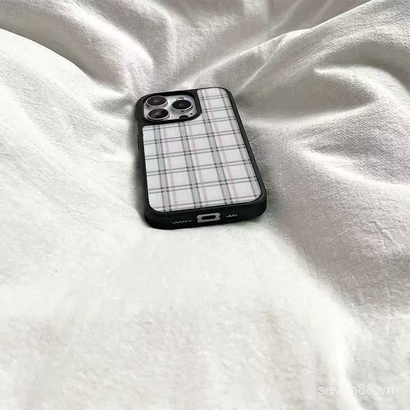 Ốp Điện Thoại Thích Hợp Cho iPhone Lưới Sọc Nhiều Màu Sắc 17 / 16 / 15promax / 14 Phong Cách Mới 13 / 12 / 11pro Niche xsmax / xr Sáng Tạo Chống Sốc Lỗ Lớn Bao Gồm Tất Cả SPLP